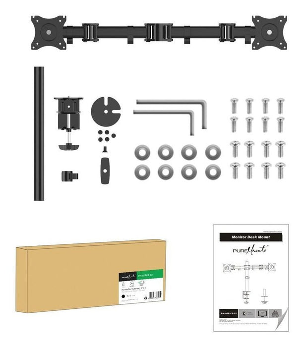 EAN 4251364706381 - PureMounts PM-OFFICE-02 soporte para monitor 68,6 cm (27") Escritorio Negro imagen 5