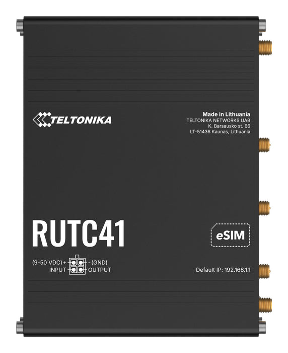 EAN 4779051846368 - Teltonika RUTC41 router inalámbrico Gigabit Ethernet Doble banda (2,4 GHz / 5 GHz) 5G Negro imagen 3