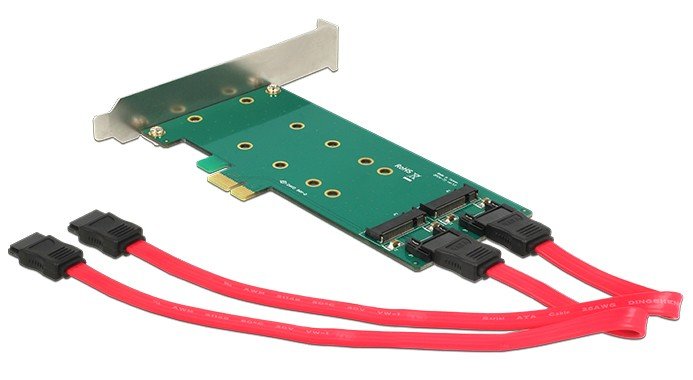 EAN 4043619894734 - DeLOCK 2x 67-pin M.2 key B - 2x SATA 7-pin tarjeta y adaptador de interfaz Interno imagen 1