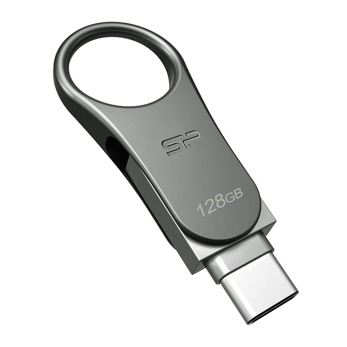 EAN 4712702655759 - Silicon Power Mobile C80 unidad flash USB 128 GB USB Type-A / USB Type-C 3.2 Gen 1 (3.1 Gen 1) Titanio imagen 3