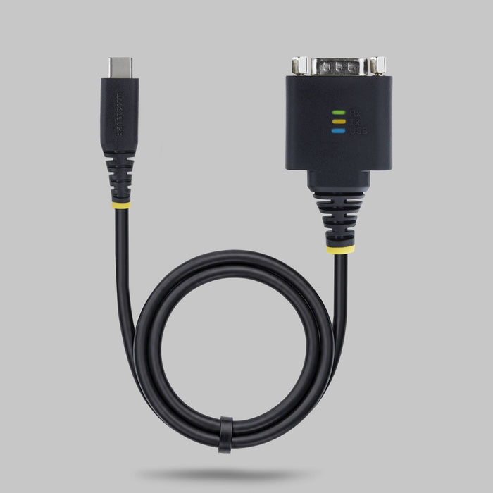 EAN 65030898447 - StarTech.com 1P1FFC-USB-C-SERIAL cable de serie Negro 0,3 m USB Tipo C RS-232 imagen 5