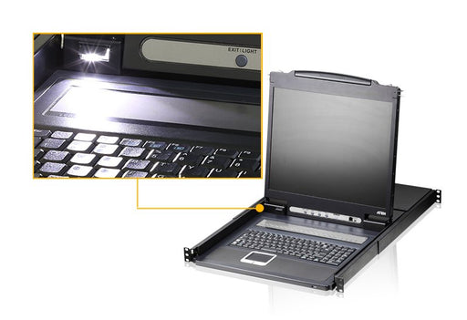 EAN 4710469345012 - ATEN CL1308N consola de rack 48,3 cm (19") Negro 1U imagen 2
