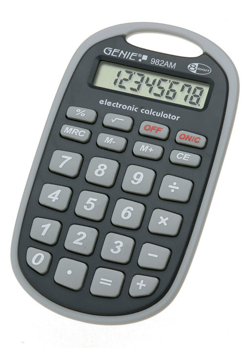 EAN 4015468102278 - Genie 982 AM calculadora Bolsillo Calculadora básica Negro, Gris imagen 1