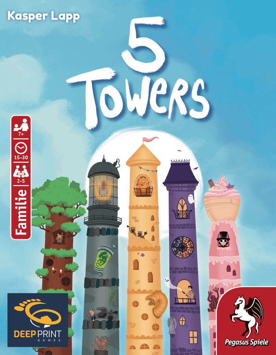 EAN 4250231738388 - Pegasus Spiele 5 Towers 30 min Juego De Cartas Familia imagen 4