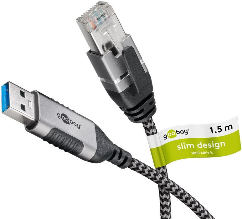 EAN 4040849743948 - Goobay 74394 cambiador de género para cable USB 3.0 type A RJ45 Negro, Plata imagen 11