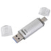 EAN 4047443310552 - Hama C-Laeta unidad flash USB 16 GB USB Type-A / USB Type-C 3.2 Gen 1 (3.1 Gen 1) Plata imagen 2