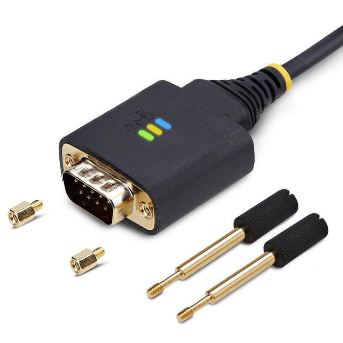 EAN 0065030898300 - StarTech.com 1P1FFC-USB-SERIAL cable de serie Negro 0,3 m USB tipo A DB-9 imagen 6