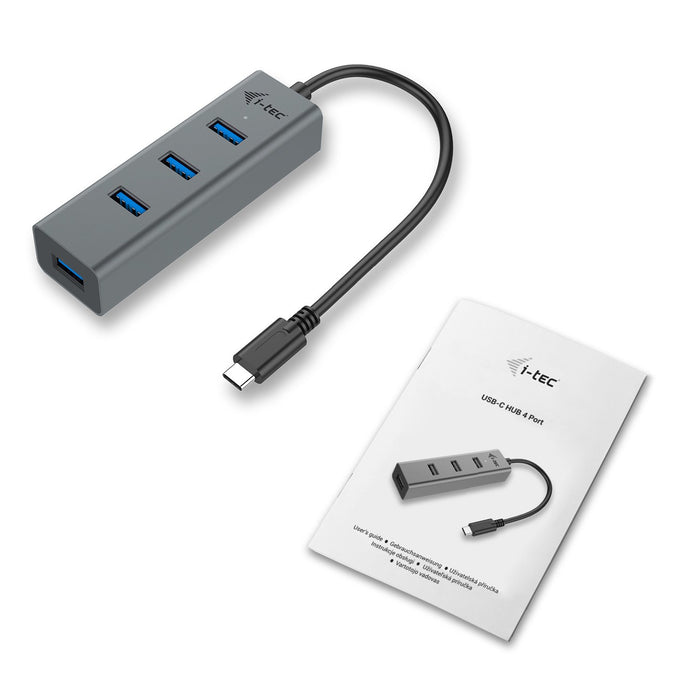 EAN 8595611702266 - i-tec Metal C31HUBMETAL403 hub de interfaz USB 3.2 Gen 1 (3.1 Gen 1) Type-C 5000 Mbit/s Gris imagen 3