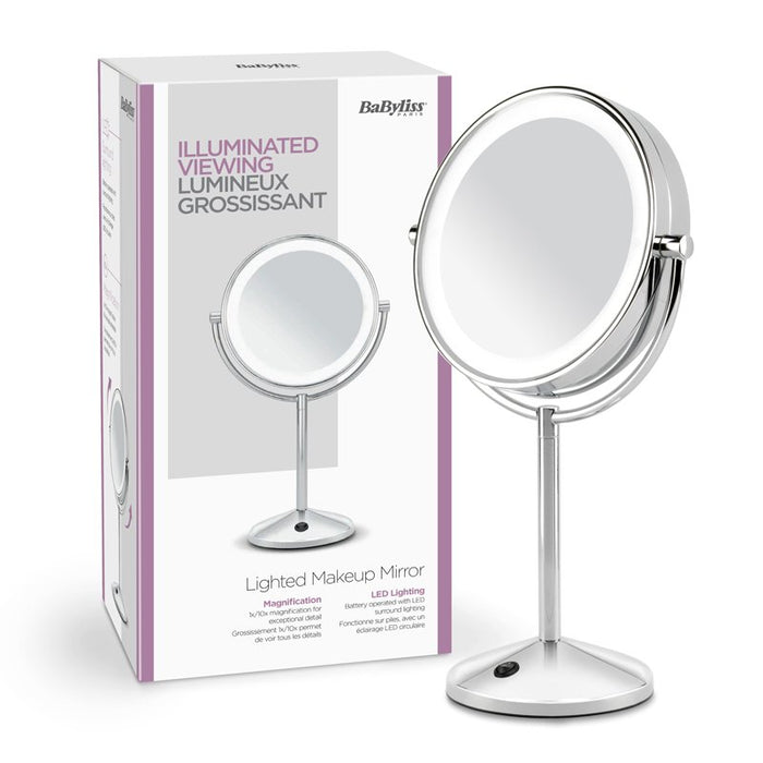 EAN 3030050154894 - BaByliss 9436E espejo para maquillaje Independiente Alrededor Acero inoxidable imagen 4