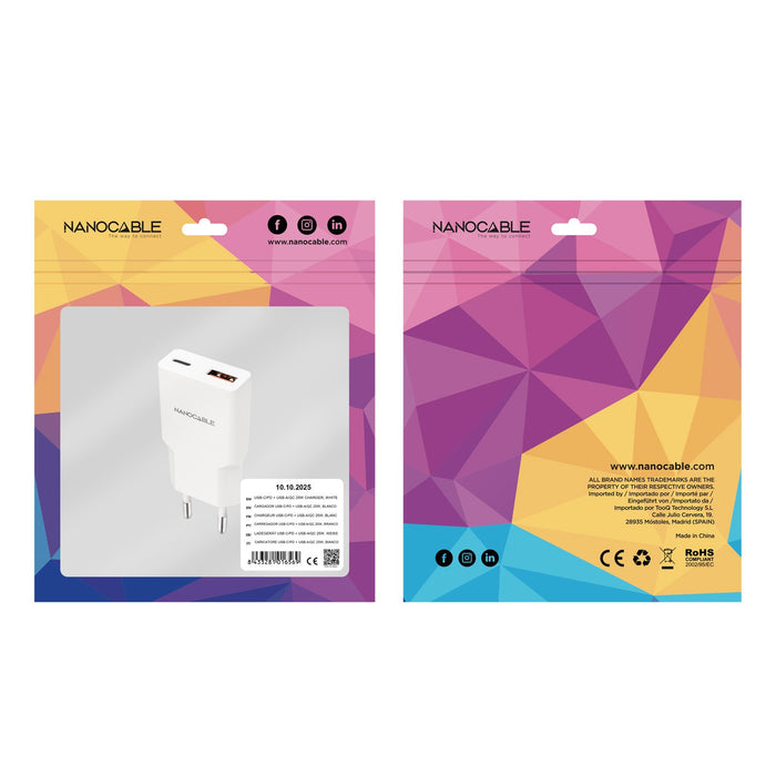 EAN 8433281016569 - Nanocable 10.10.2025 cargador de dispositivo móvil Smartphone Corriente alterna Carga rápida Interior imagen 3