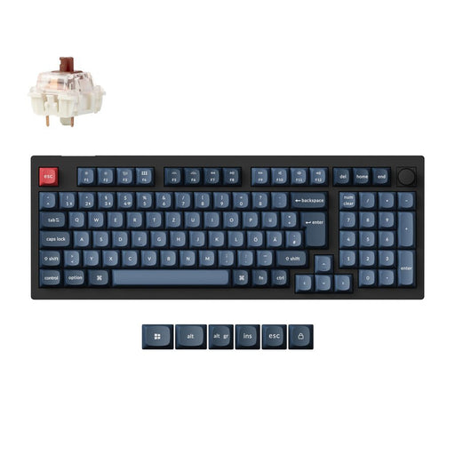 EAN 4895248878063 - Keychron V5 Max teclado Universal RF Wireless + Bluetooth QWERTZ Alemán Negro, Azul oscuro imagen 2