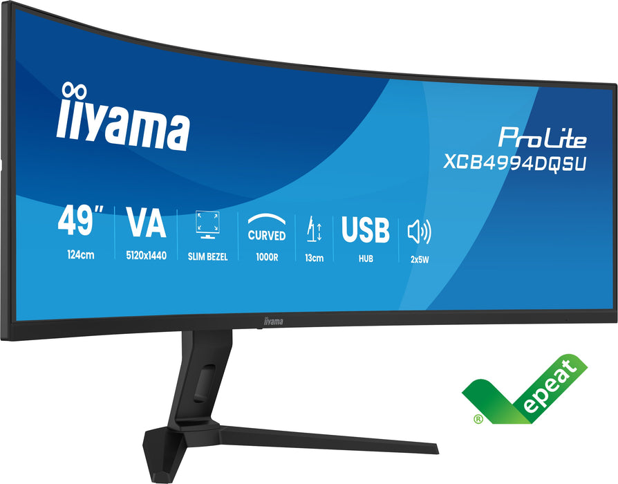 EAN 4948570127993 - iiyama ProLite XCB4994DQSU-B1 pantalla para PC 124,5 cm (49") 5120 x 1440 Pixeles Dual QHD LCD Negro imagen 3