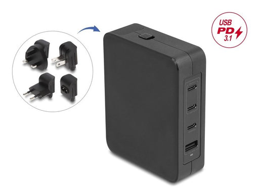 EAN 4043619414734 - DeLOCK 41473 cargador de dispositivo móvil Portátil, Smartphone, Tableta Negro Corriente alterna Carga rá imagen 2