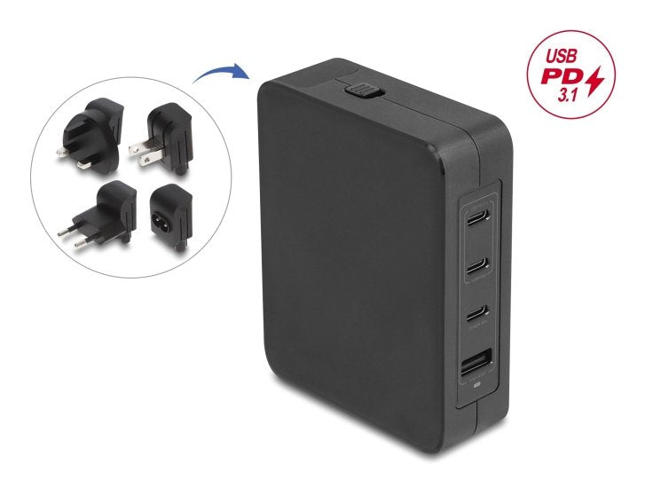 EAN 4043619414734 - DeLOCK 41473 cargador de dispositivo móvil Portátil, Smartphone, Tableta Negro Corriente alterna Carga rá imagen 2