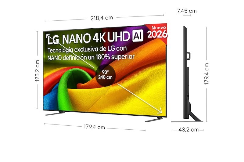 EAN 8806096843246 - LG NANO 4K UHD AI 98NU900B6LB 2,49 m (98") 4K Ultra HD Smart TV Wifi Negro imagen 3