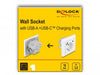 EAN 4043619114993 - DeLOCK 11499 toma de corriente Type F + USB A + USB C Blanco imagen 3