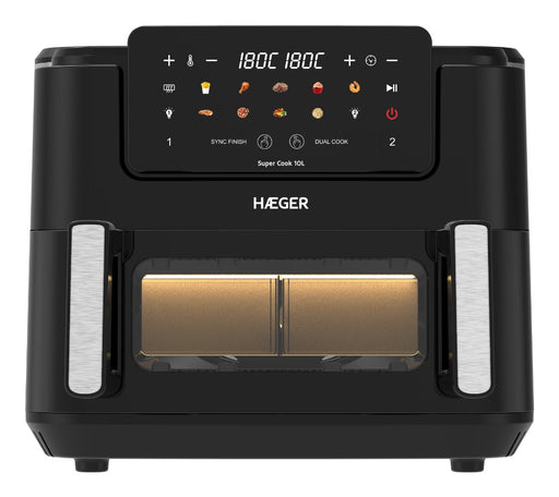 EAN 5608475042621 - Haeger AF-D10.010B freidora Doble 10 L Independiente 2600 W Freidora de aire caliente Negro imagen 1