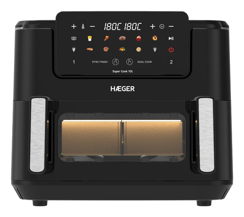 EAN 5608475042621 - Haeger AF-D10.010B freidora Doble 10 L Independiente 2600 W Freidora de aire caliente Negro imagen 1