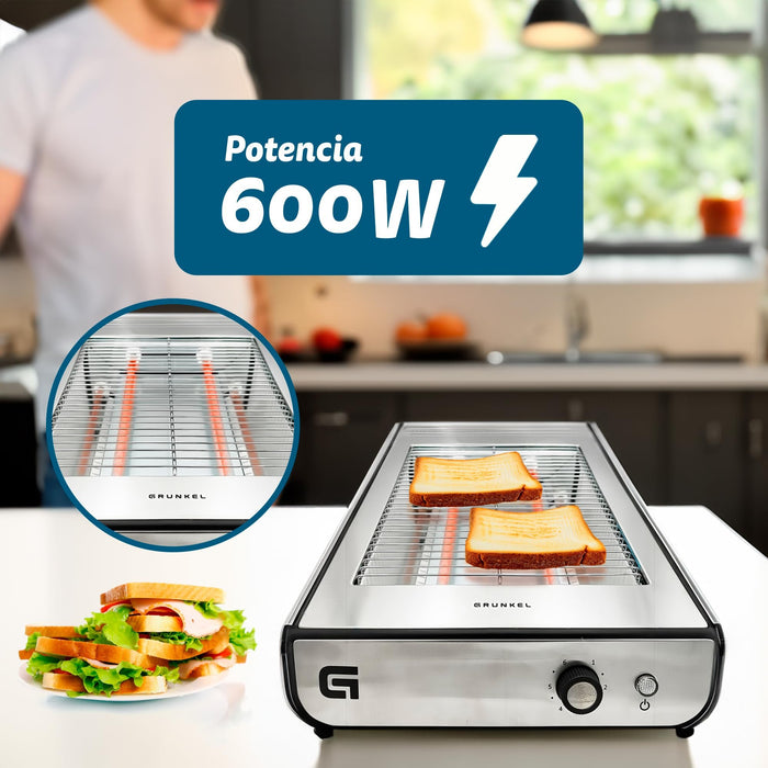 EAN 8426156017853 - Grunkel TSP-INOX tostadora 6 4 rebanada(s) 600 W Acero inoxidable imagen 2
