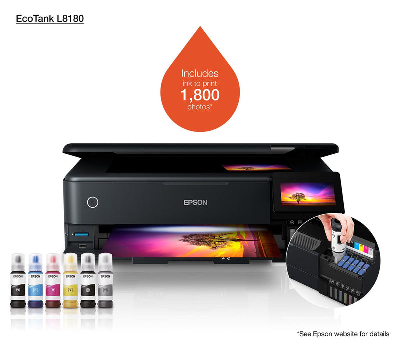 EAN 8715946676388 - Epson EcoTank L8180 Inyección de tinta A3+ 5760 x 1440 DPI 32 ppm Wifi imagen 19