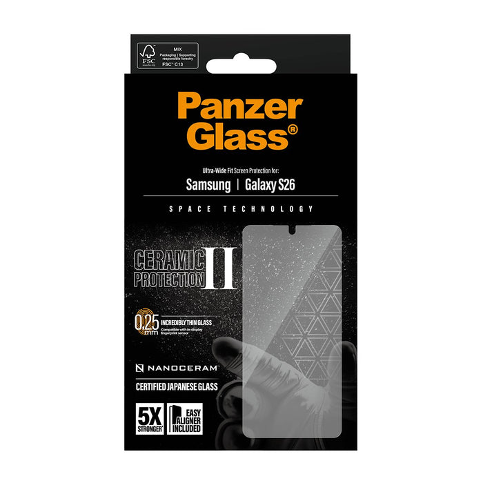 EAN 5715685033797 - PanzerGlass ® Ceramic Screen Protector Samsung Galaxy S26 | Ultra-Wide Fit w. EasyAligner Protector de pa imagen 3