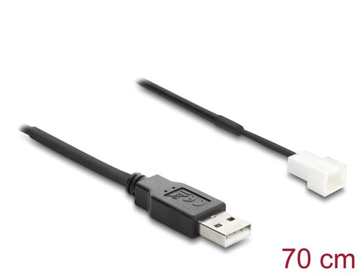 EAN 4043619912292 - DeLOCK 91229 cable de transmisión Negro 0,7 m USB A Molex (3-pin) imagen 1