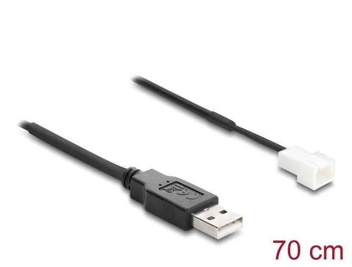 EAN 4043619912292 - DeLOCK 91229 cable de transmisión Negro 0,7 m USB A Molex (3-pin) imagen 1