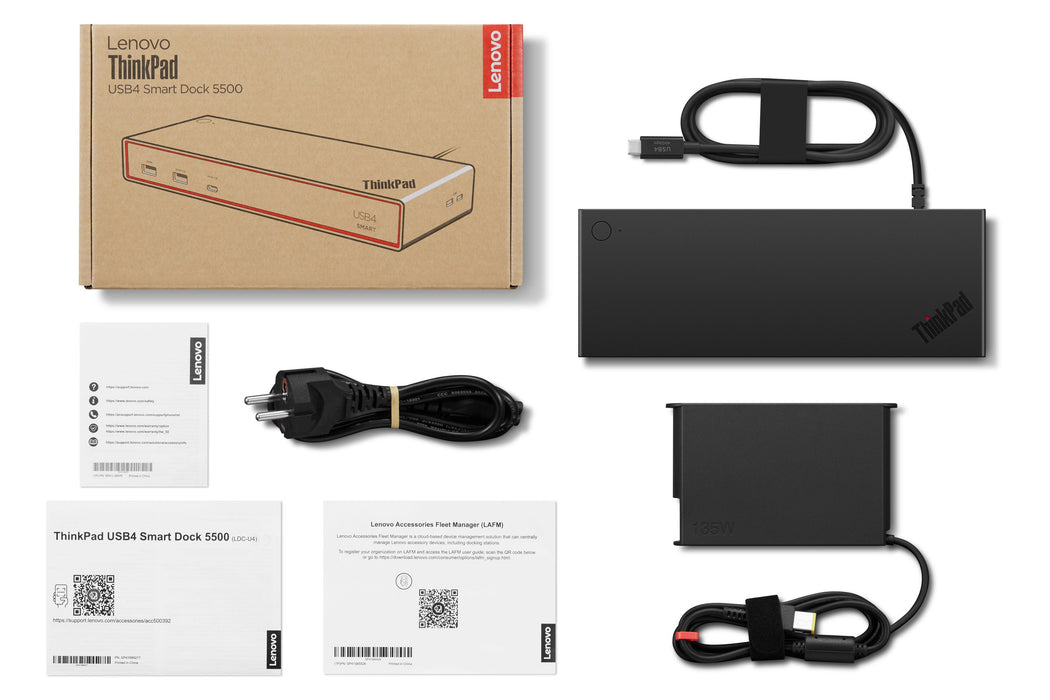 EAN 5715328283558 - Lenovo ThinkPad USB4 Smart Dock 5500 with 135W Adapter Alámbrico Negro imagen 14