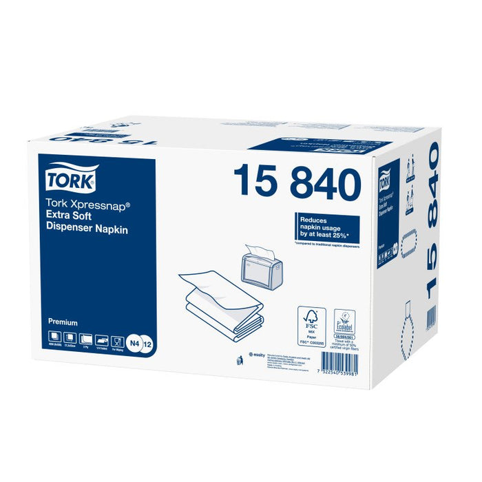 EAN 7322540539981 - Tork 15840 servilleta de papel Blanco 500 pieza(s) imagen 4