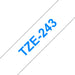 EAN 0012502625773 - Brother TZE-243 cinta para impresora de etiquetas Azul sobre blanco imagen 1