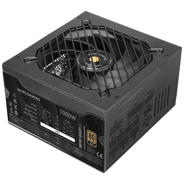 EAN 8435693110163 - Mars Gaming MPB1000PSI unidad de fuente de alimentación 1000 W 24-pin ATX ATX Negro imagen 1
