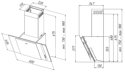 EAN 5901676469069 - Akpo WK-4 MIRT ECO De pared Negro 450 m³/h imagen 2