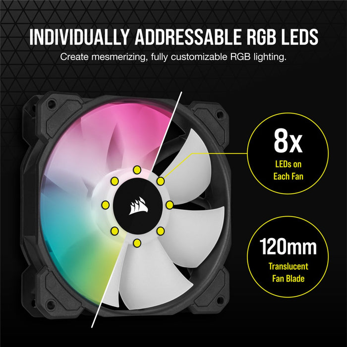 EAN 840006636649 - Corsair SP120 RGB ELITE Carcasa del ordenador Ventilador 12 cm Negro 1 pieza(s) imagen 13