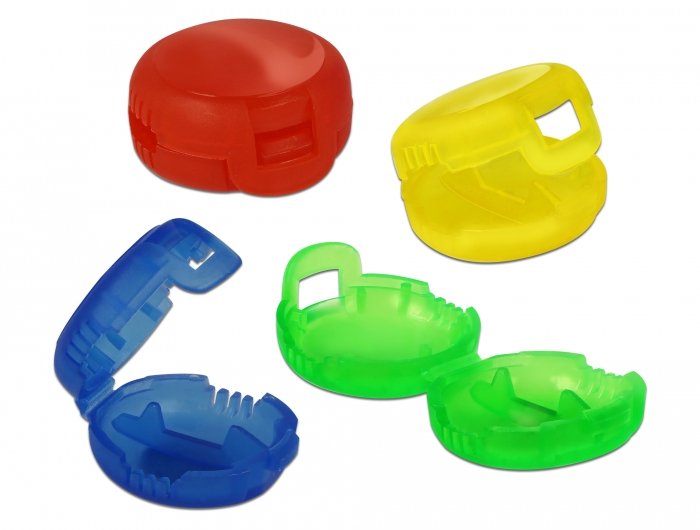 EAN 4043619182923 - DeLOCK 18292 soporte para manguito de identificación de conductor Azul, Verde, Rojo, Amarillo Polipropile imagen 1