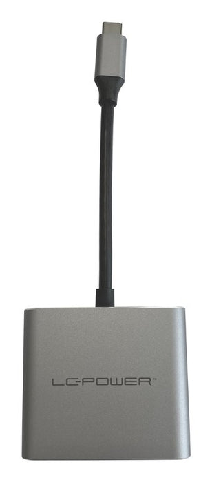 EAN 4262443280241 - LC-Power LC-HUB-C-MULTI-4-V2 hub de interfaz USB Tipo C 5000 Mbit/s Plata, Negro imagen 4