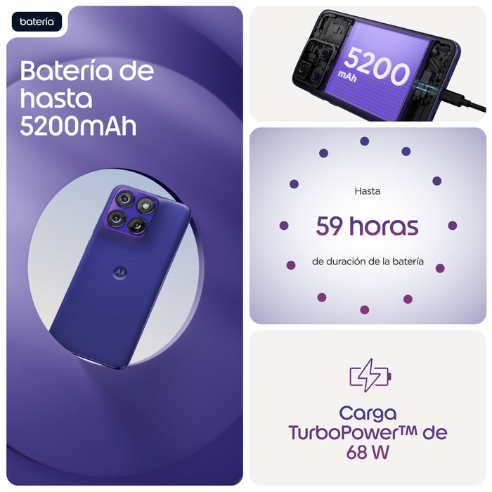 EAN 8033779085291 - Motorola edge 70 fusion 17,2 cm (6.78") SIM doble Android 16.0 5G USB Tipo C 8 GB 256 GB 5200 mAh Violeta imagen 9