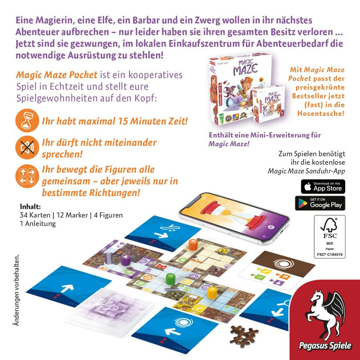 EAN 4250231743283 - Pegasus Magic Maze Pocket 15 min Juego de mesa Familia imagen 4