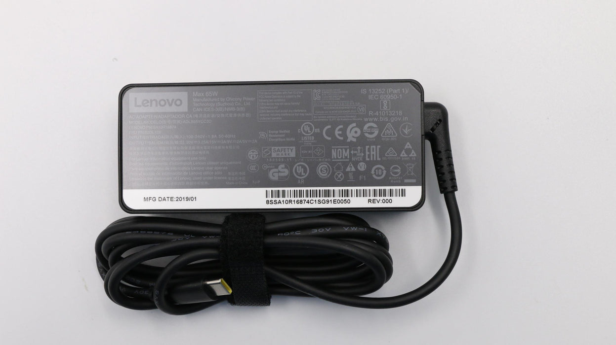 EAN 5706998935762 - Lenovo 02DL128 adaptador e inversor de corriente Interior 65 W Negro imagen 2