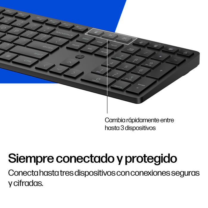 EAN 198990908526 - HP 490K Multi-Device Dual-Mode Keyboard teclado Hogar USB + Bluetooth QWERTY Inglés Negro imagen 7