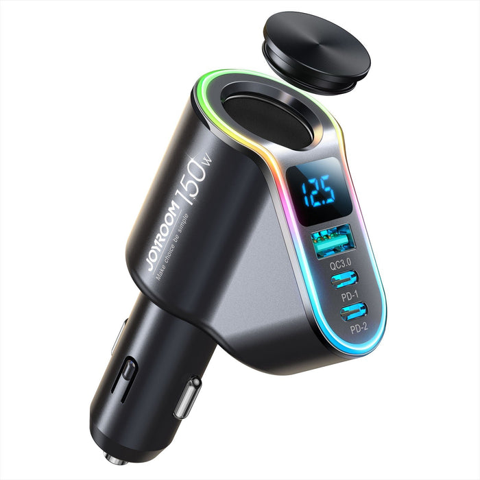 EAN 6941237114273 - JOYROOM JR-CL21 cargador de dispositivo móvil Universal Negro Encendedor de cigarrillos Carga rápida Auto imagen 3