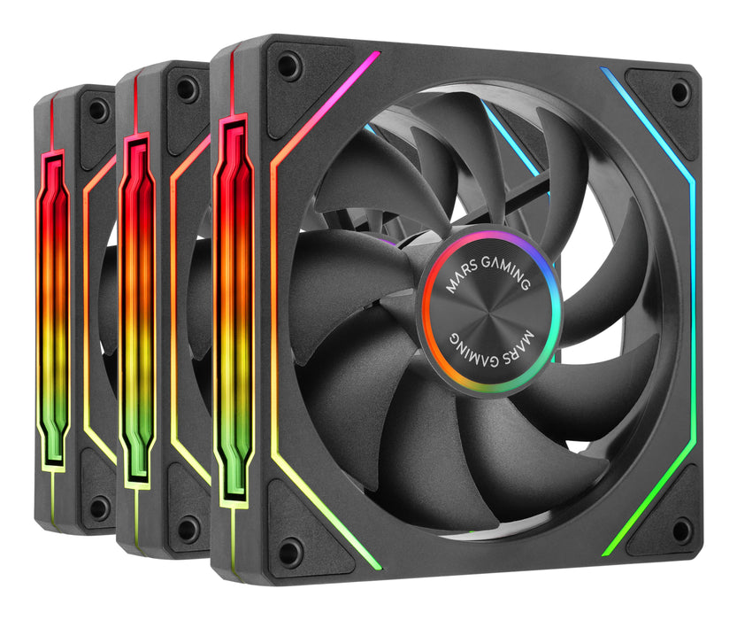 EAN 8435693111320 - Mars Gaming MF-LINKFINITYKIT2 Carcasa del ordenador Ventilador 12 cm Negro 3 pieza(s) imagen 2