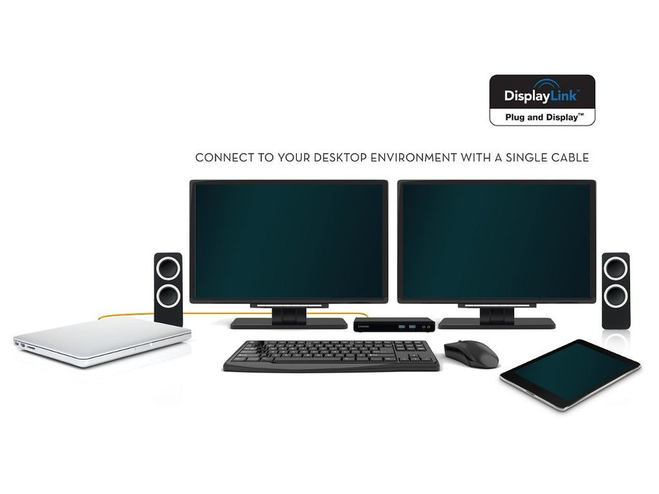 EAN 5055190174340 - 2-Power DOC0101A base para portátil y replicador de puertos Acoplamiento Negro imagen 4