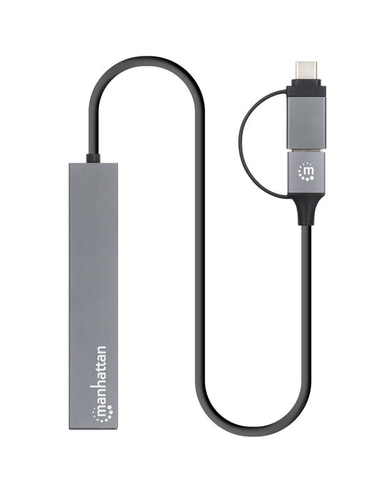 EAN 766623181006 - Manhattan 181006 hub de interfaz USB 3.2 Gen 1 (3.1 Gen 1) Type-A 5000 Mbit/s Gris imagen 4