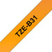 EAN 4977766691628 - Brother TZE-B31 cinta para impresora de etiquetas Negro sobre naranja fluorescente imagen 1
