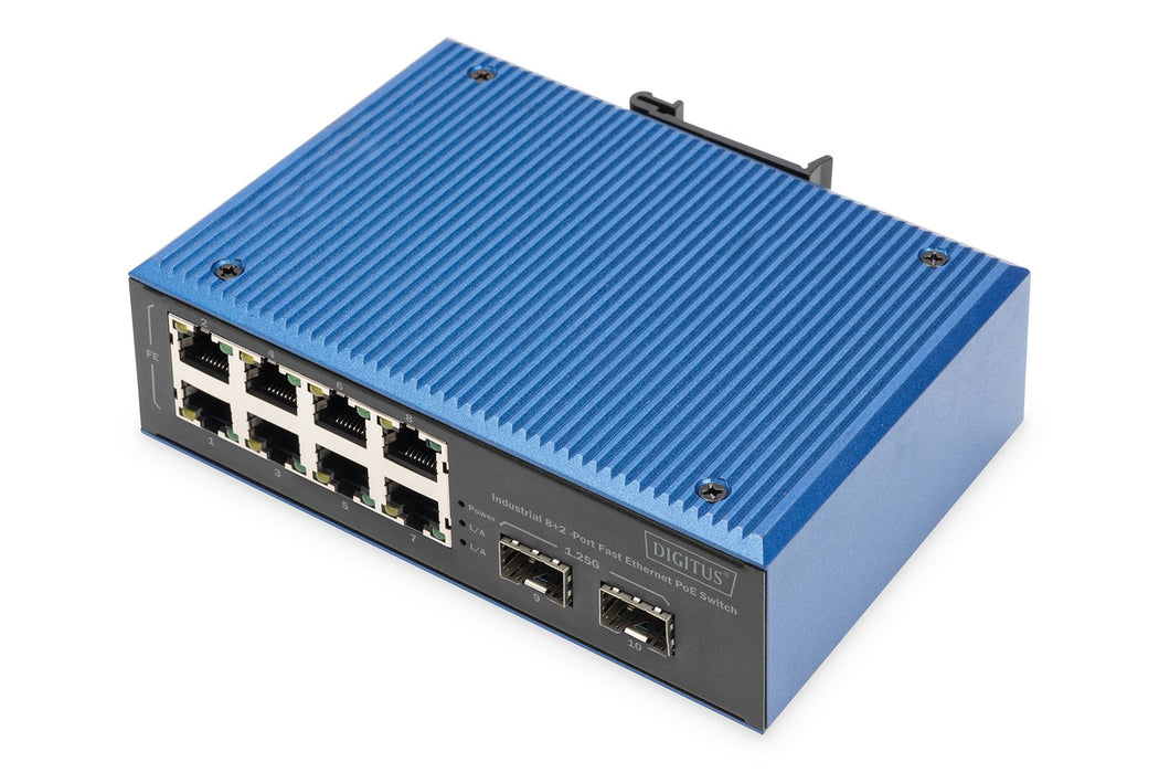EAN 4016032490272 - Digitus DN-651147 switch No administrado Fast Ethernet (10/100) Energía sobre Ethernet (PoE) Negro, Azul imagen 1