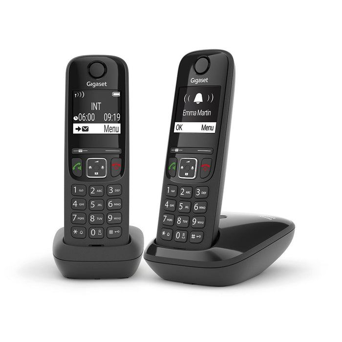 EAN 4250366854649 - Gigaset AS690 Duo Teléfono DECT/analógico Negro imagen 1