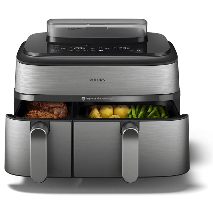 EAN 8720389047558 - Philips 5000 series NA555/00 freidora Doble 9 L Independiente 2750 W Freidora de aire caliente Plata imagen 3