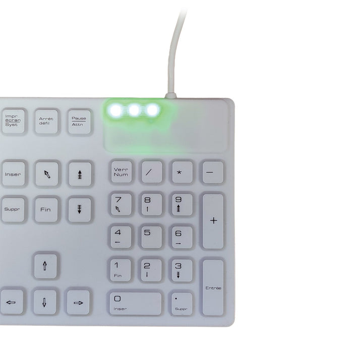 EAN 3700224772420 - MCL WATERPROOF IP68 WIRED teclado Universal USB + PS/2 AZERTY Francés Blanco imagen 2