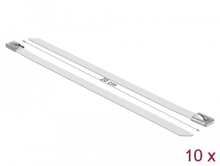 EAN 4043619188215 - DeLOCK 18821 presilla Acero Blanco 10 pieza(s) imagen 1