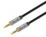 EAN 766623356015 - Manhattan 356015 cable de audio 5 m 3,5mm Negro, Plata imagen 1